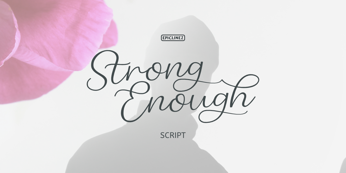 Beispiel einer Strong Enough Regular-Schriftart